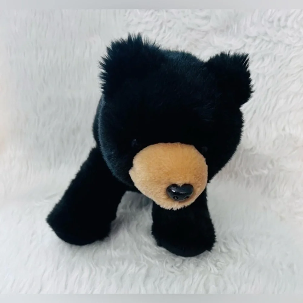 New Aurora Black Bear Plush Stuffed Animal Approx 13” Gift Present